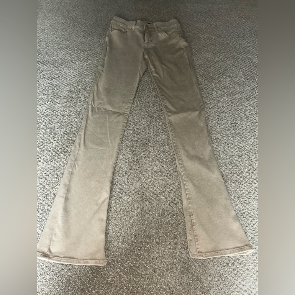 Express skyscraper mid rise khaki pants